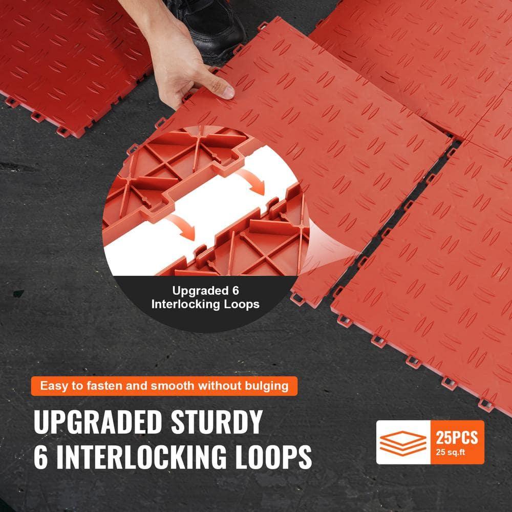 VEVOR VEVOR 12'' W x 12'' L Garage Flooring Tiles (Set of 25)