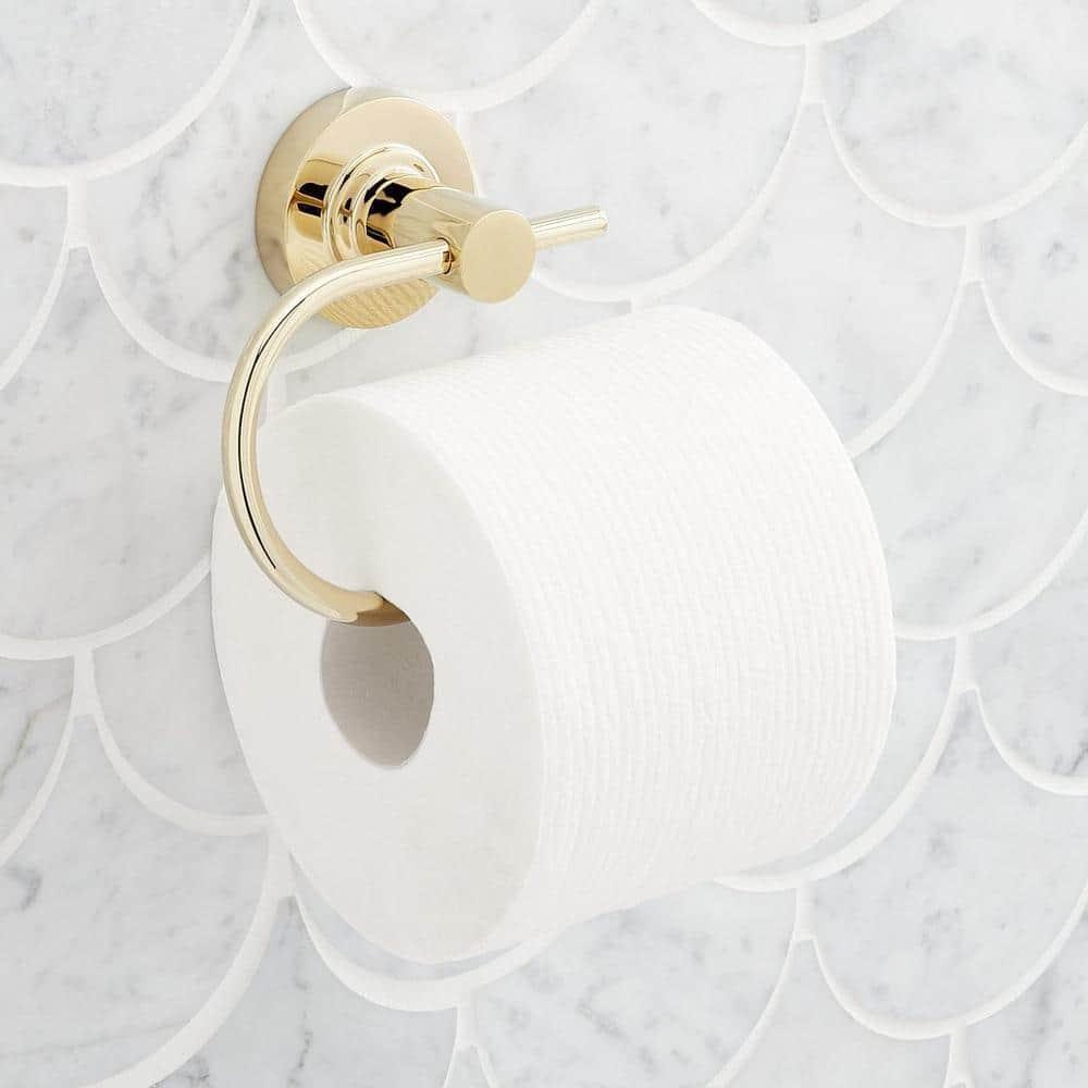 Polished Brass Wall Mounted Euro Toilet Paper Holder
