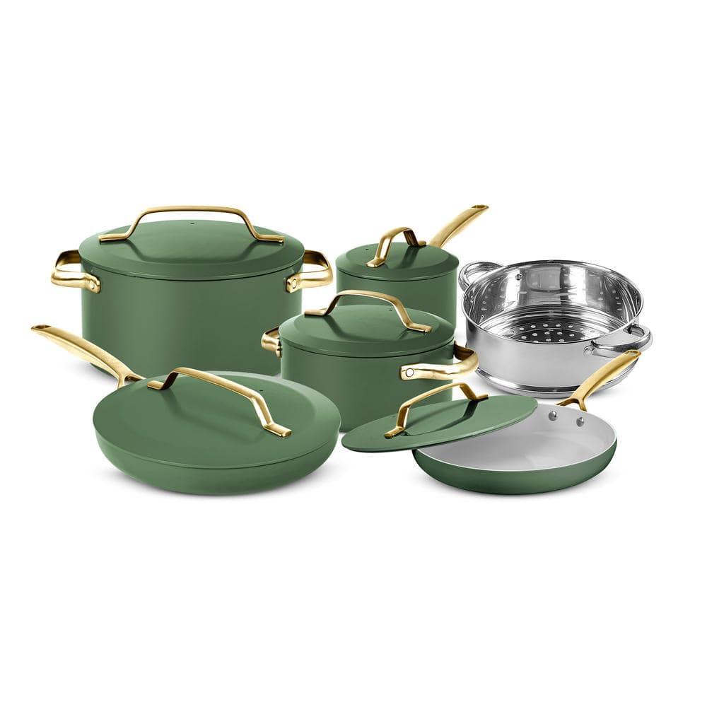 Gotham Steel Gotham Steel Modern Collection 11 Pc Cream Nonstick Cookware Set
