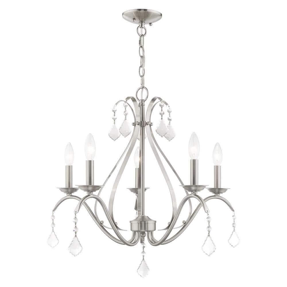 Livex Lighting Caterina 5 - Light Chandelier in  Brushed Nickel