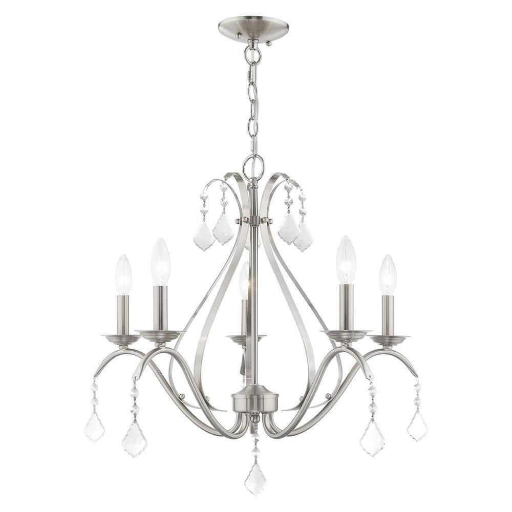 Livex Lighting Caterina 5 - Light Chandelier in  Brushed Nickel