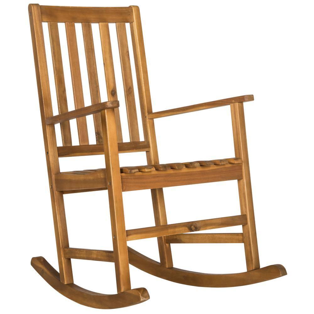 Barstow Rocking Chair Indoor/Outdoor - PAT6707 - Teak - Safavieh