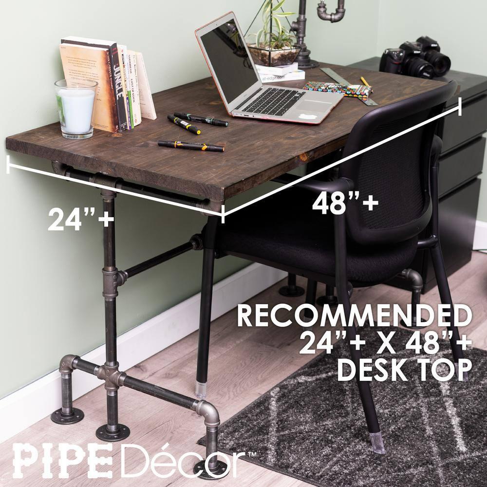 Pipe Décor "M" Design Desk Kit Industrial Steel Pipe