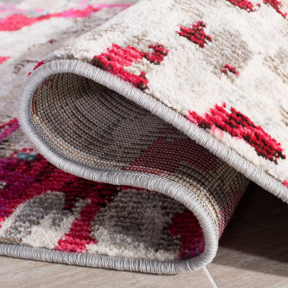 Madison MAD425 Power Loomed Area Rug - Grey/Red - 8'x10' - Safavieh.