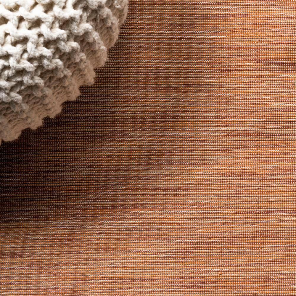 8'x10' Ethan Modern Flatweave Solid  Area Rug, Orange - JONATHAN Y