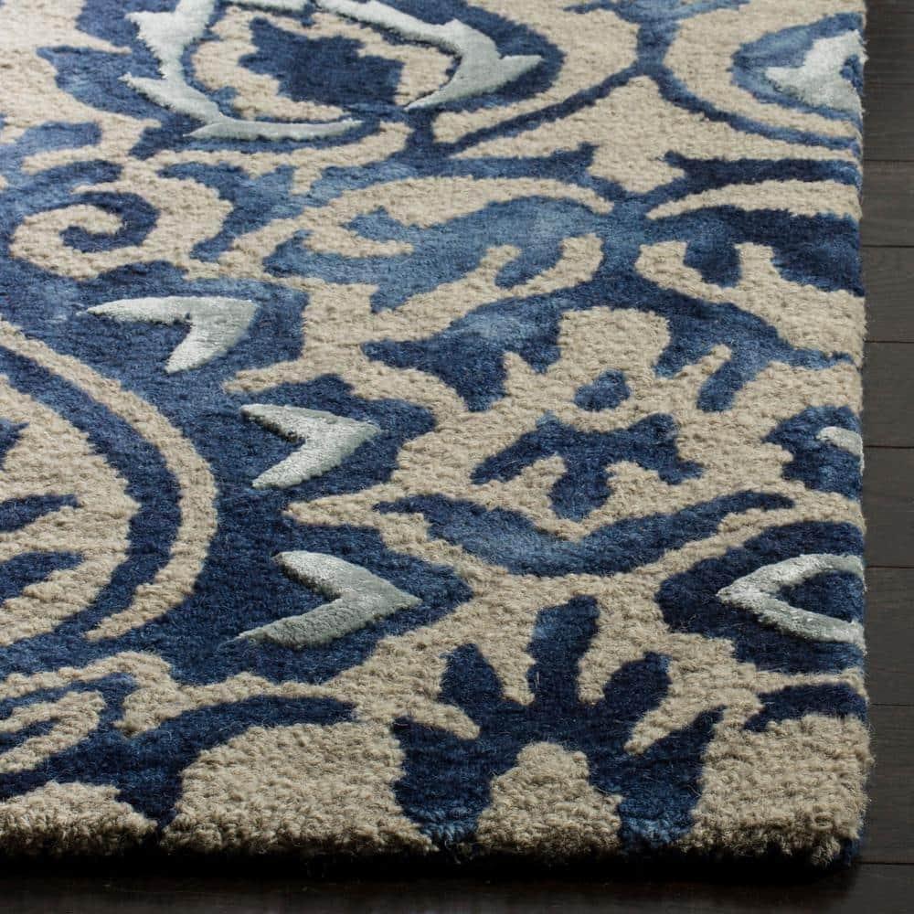 Dip Dye DDY511 Hand Tufted Area Rug - Royal Blue/Beige - 3'x5' - Safavieh.