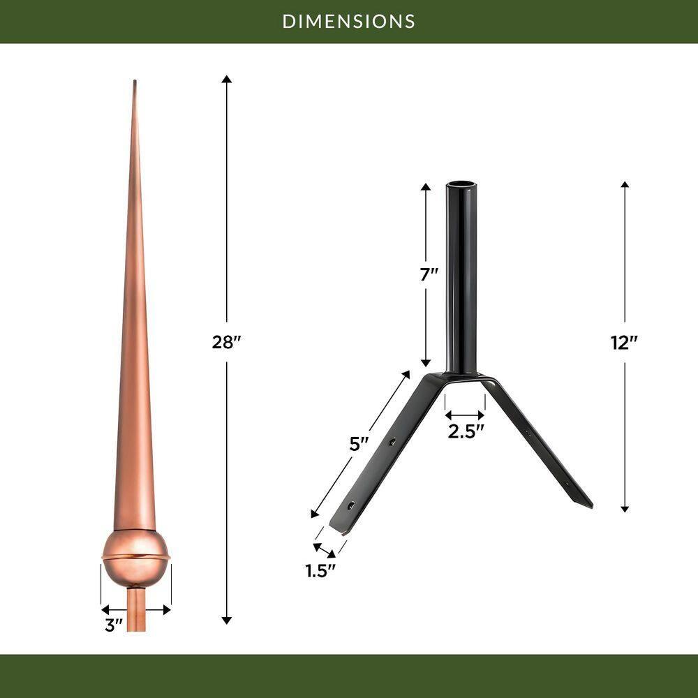 Good Directions Gawain Metal Rooftop Finial