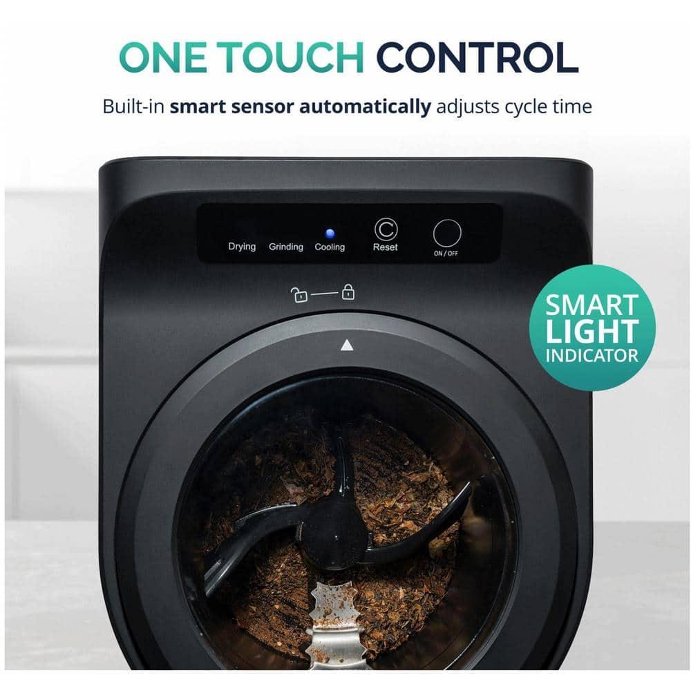 Newair Luma Electric Kitchen Composter 2.5L Capacity Odorless Countertop Compost Bin, Lid Clear-View Window