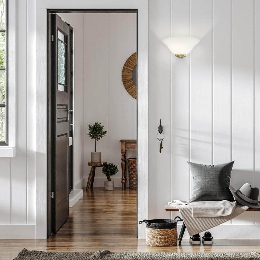Golden Lighting Multi-Family 1-Light Wall Sconce in Brushed Champagne Bronze with Opal Glass