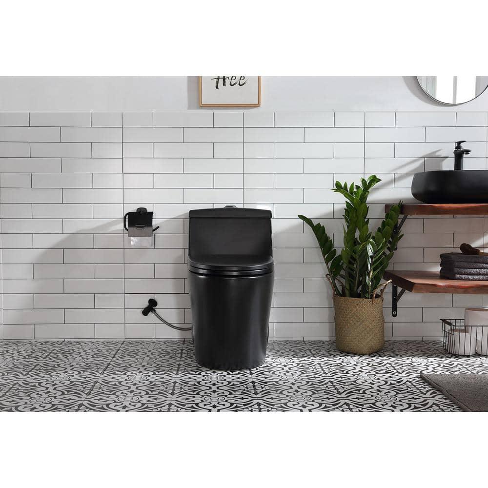 Greta Tornado Powerful Flush One-Piece Toilet, 1.28 GPF Elongated Floor Mounted