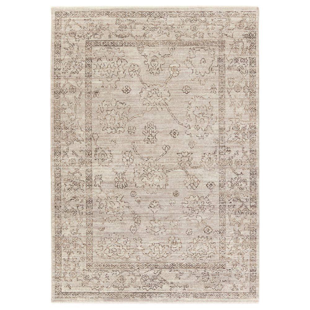 Bungalow Rose Floral Machine Woven Polyester Area Rug in Beige/Brown