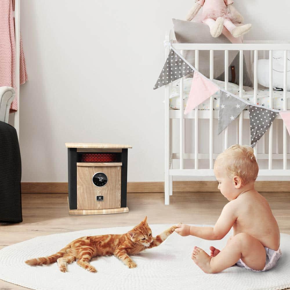 Heat Storm Heat Storm 1500 Watt 5200 BTU Electric High Efficiency Cabinet Space Heater with Adjustable Thermostat , Remote Included and with Digital Display
