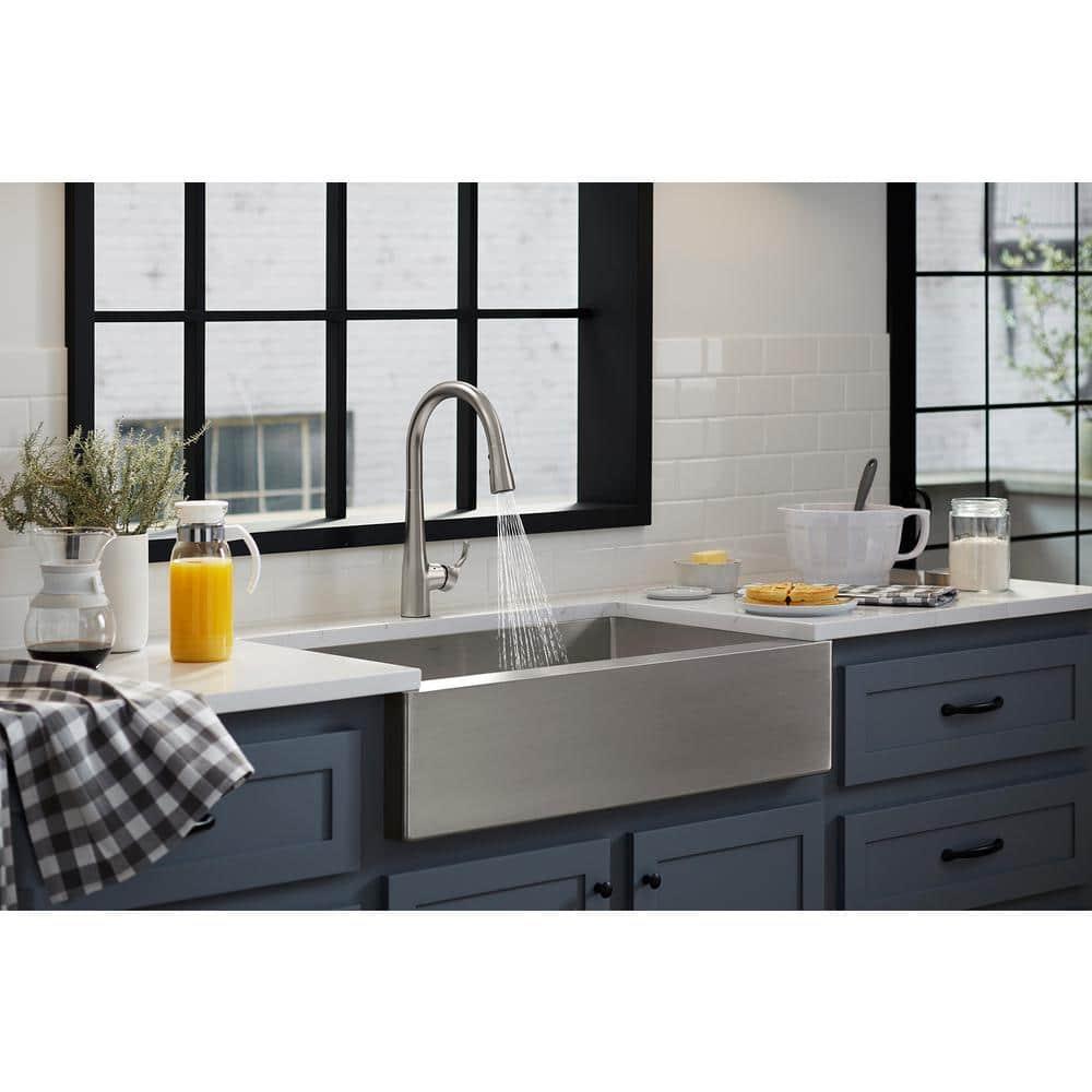 Simplice Touchless Pull-Down Kitchen Sink Faucet with Three-Function Sprayhead