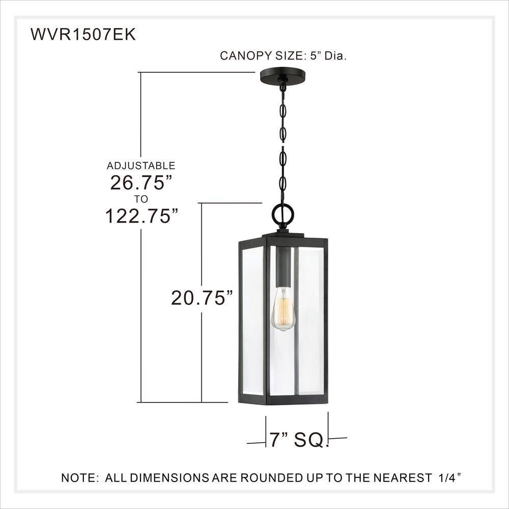 Quoizel Lighting Westover 1 - Light Pendant in  Earth Black