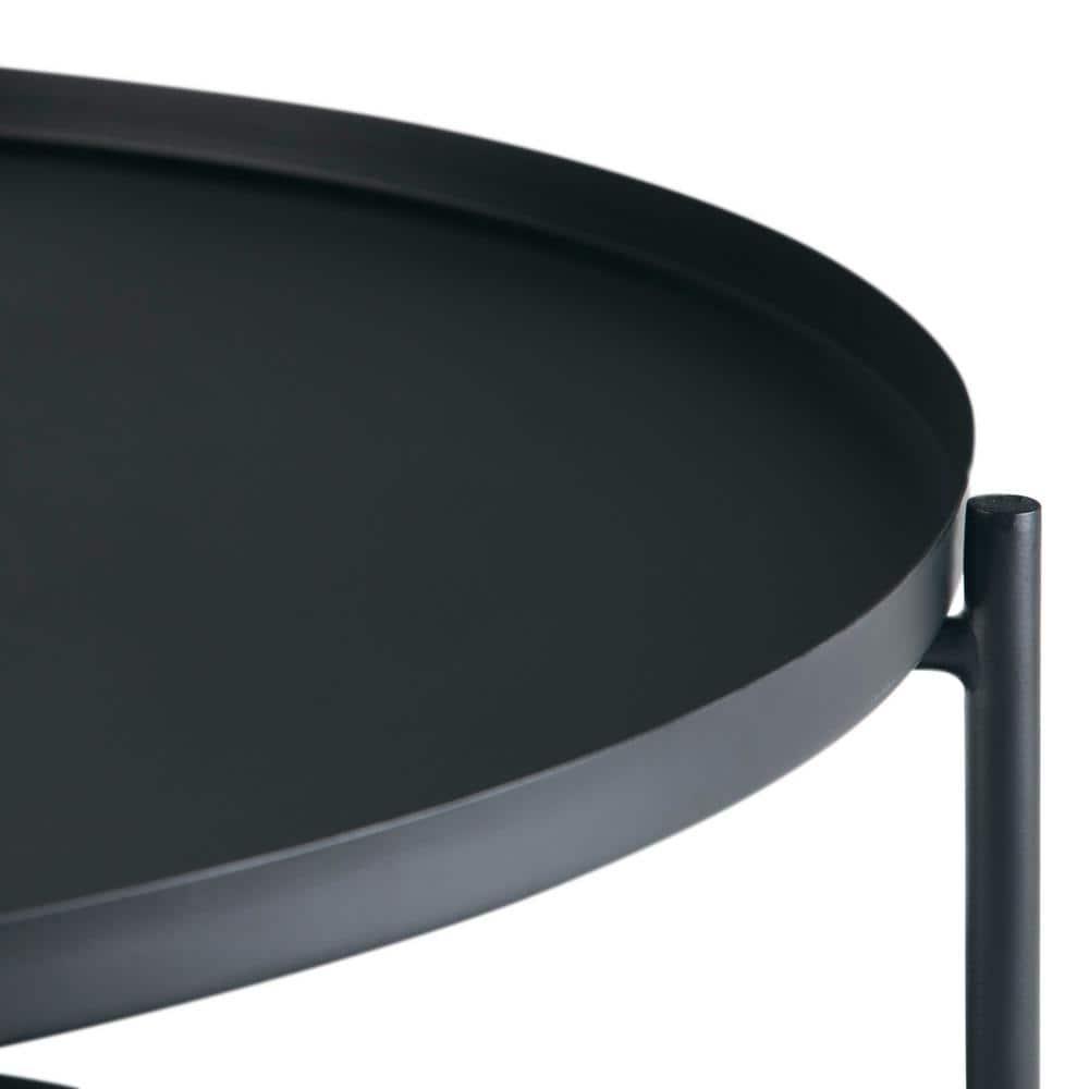 Simpli Home Monet Industrial 32 " Metal Metal Coffee Table in Black