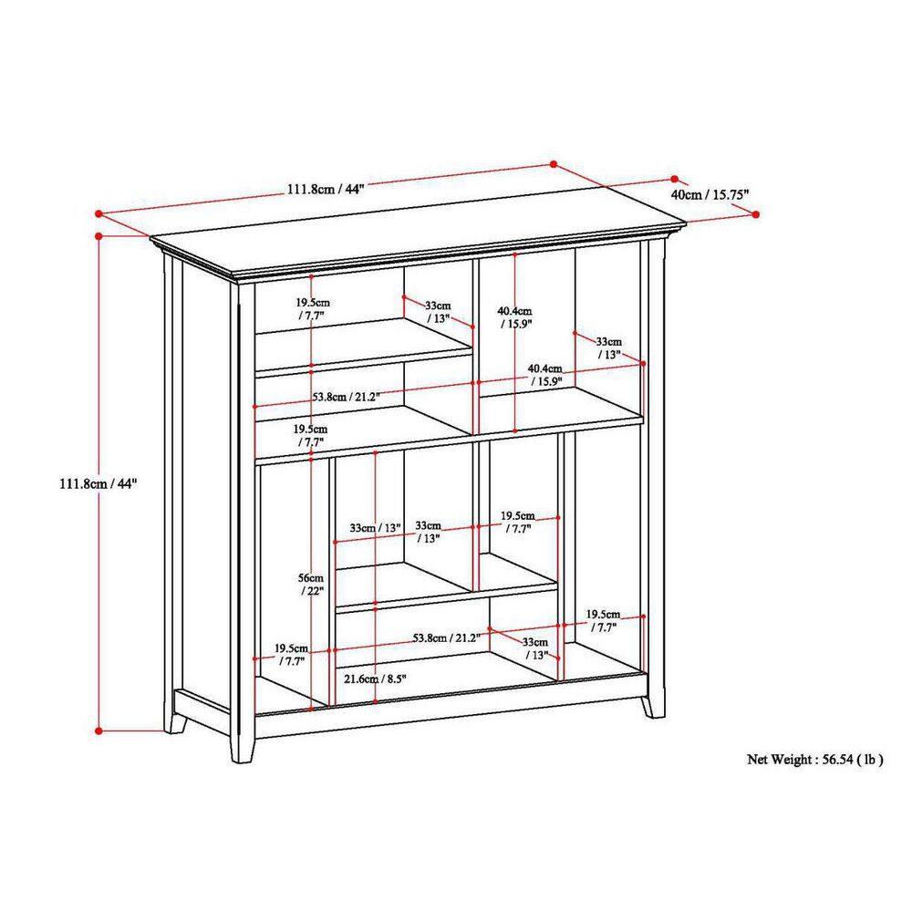 Simpli Home Multi Cube Bookcase And Storage Unit In Rustic Natural Aged Brown