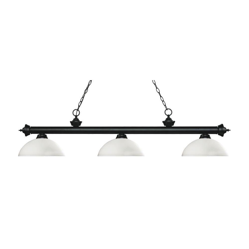 Z-Lite Riviera 3 - Light Island Pendant Light in  Matte Black
