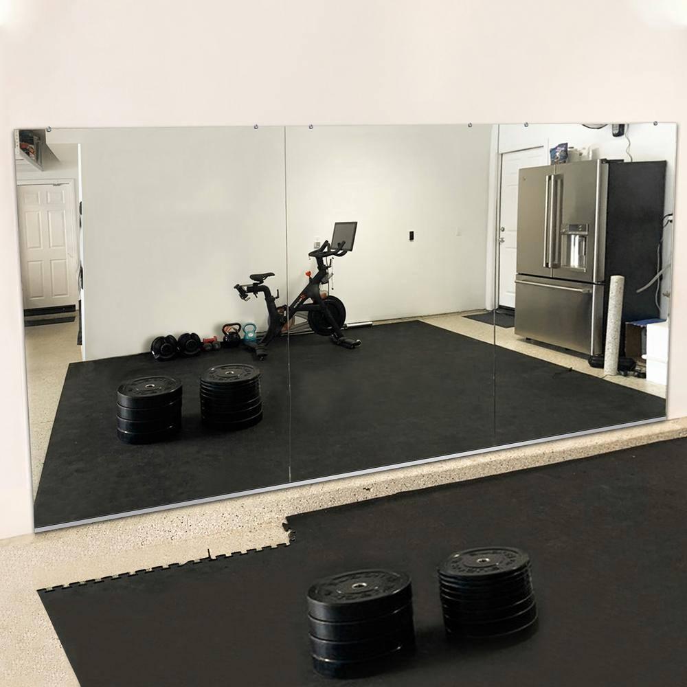 Fab Glass and Mirror HD Tempered Dance Studio Mirror 60x36 | Shatterproof Full-Length Wall-Mounted Mirrors for Home Gym, Workout, and Fitness Spaces