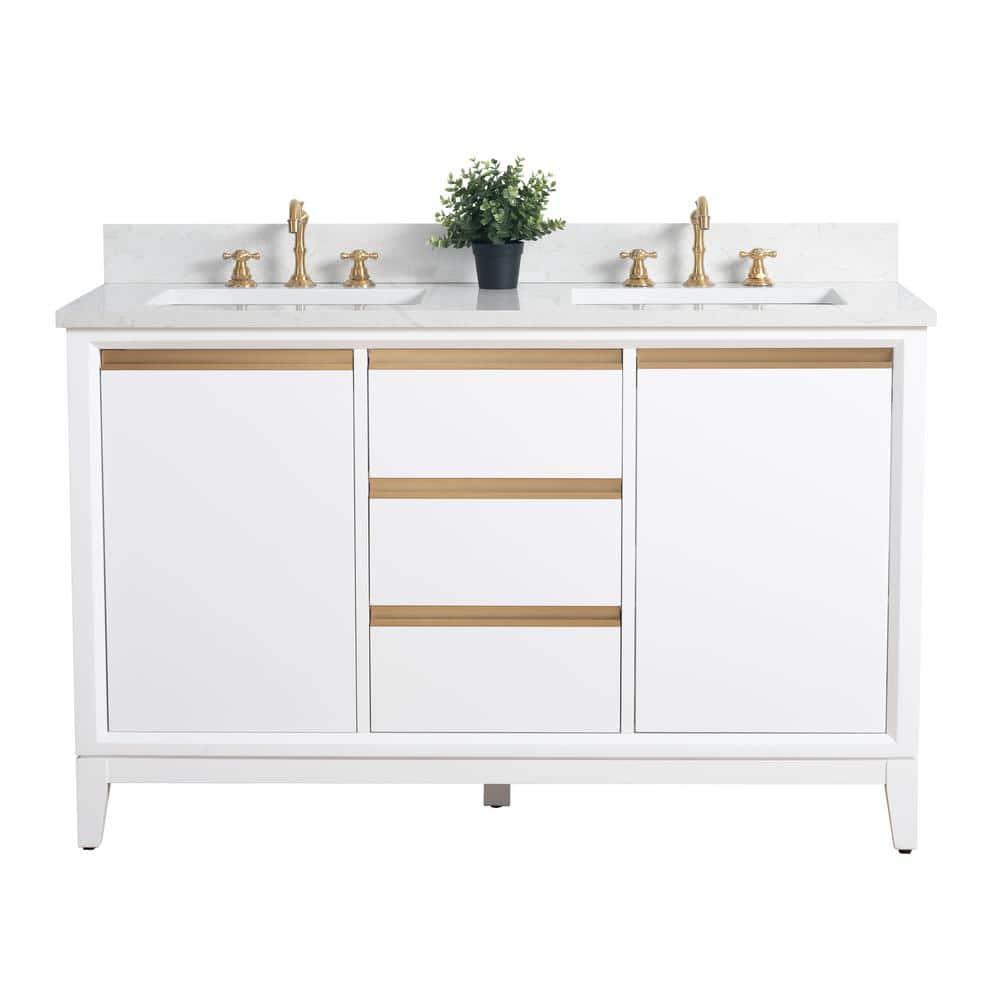 54 Double Bathroom Vanity with Top