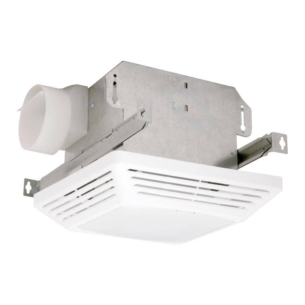 Air King ASLC Series ASLC70 Exhaust Fan with Light, 1.6 A, 120 V, 70 cfm Air, 4 sones, 4 in Duct, White