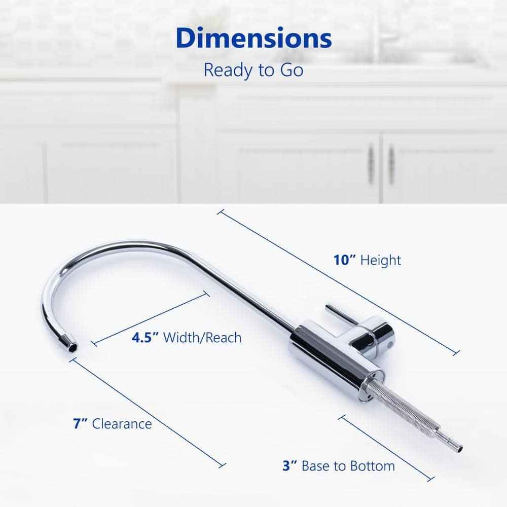 Express Water Modern Water Filter Faucet – Chrome – Drinking Water Faucet – Reverse Osmosis Filtration System and Kitchen Sink Beverage Faucet – Simple 3-Piece Easy Install Faucet