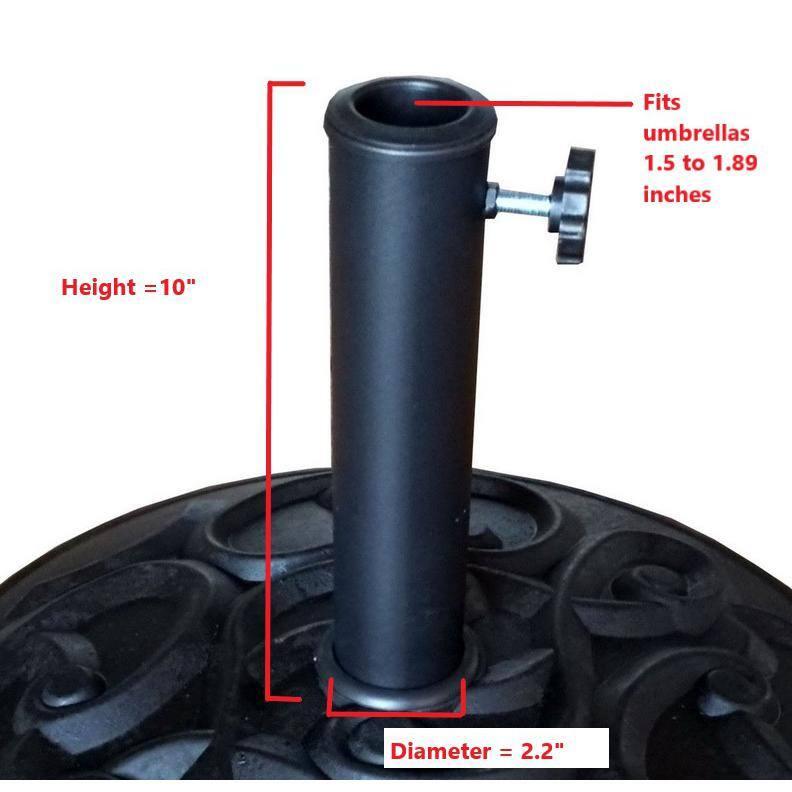 GatherCraft Reva 9 Feet Pole Umbrella with Carry Bag and Base Taupe