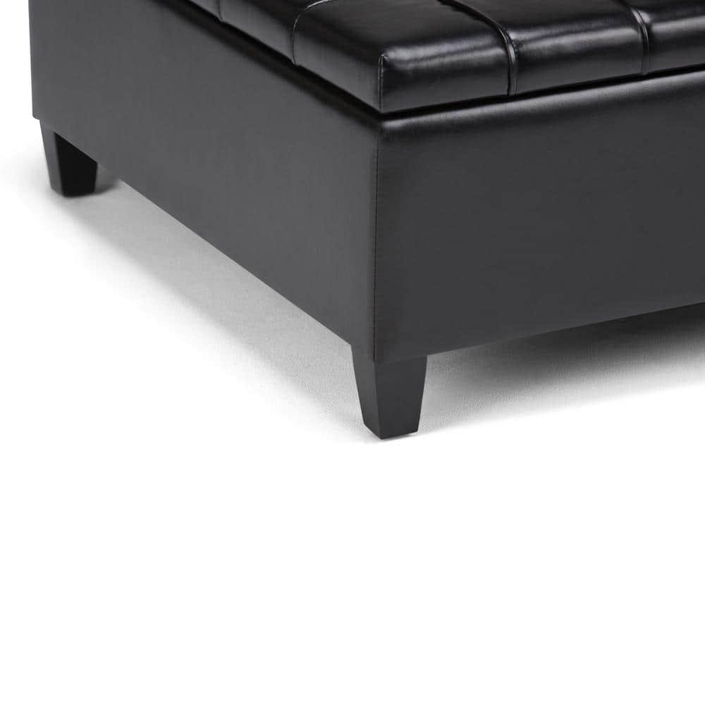 Simpli Home Harrison Coffee Table Storage Ottoman