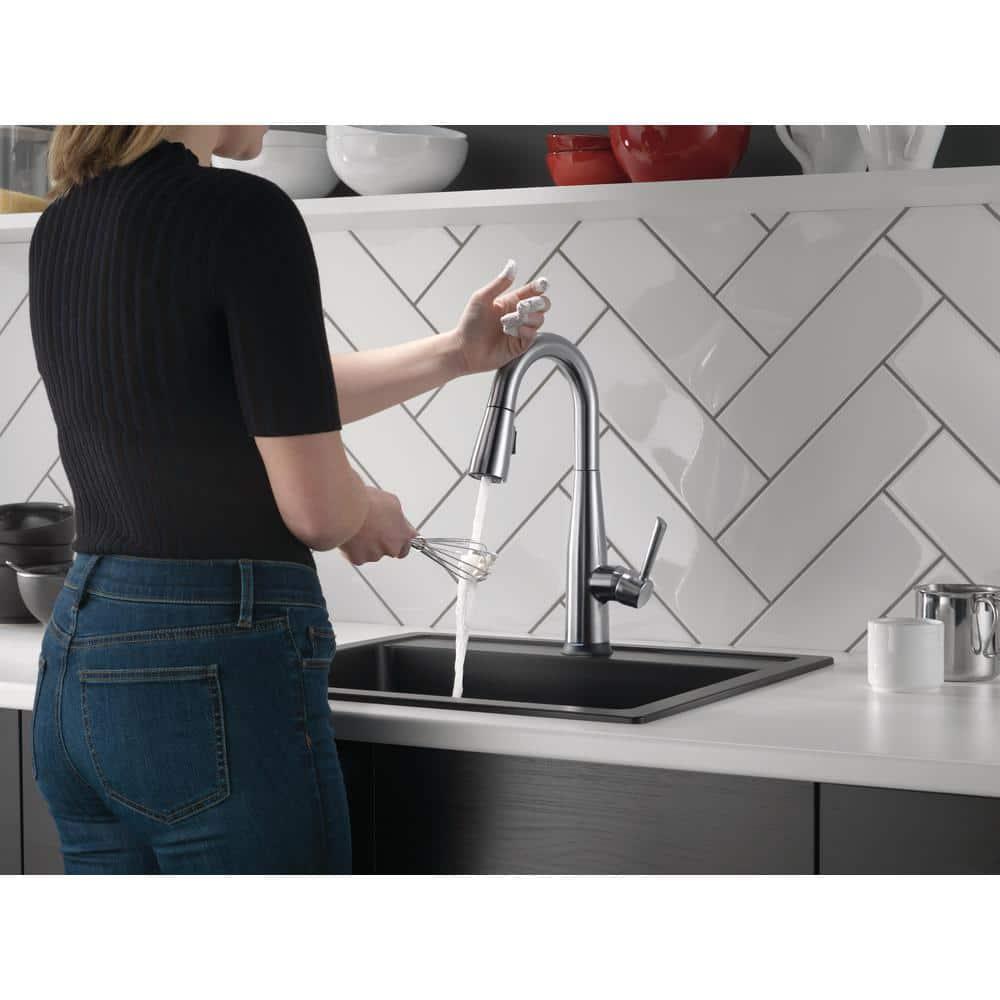 Essa Pull Down Sprayer Touch Bar Faucet, Single Handle Touch Prep Sink Faucet