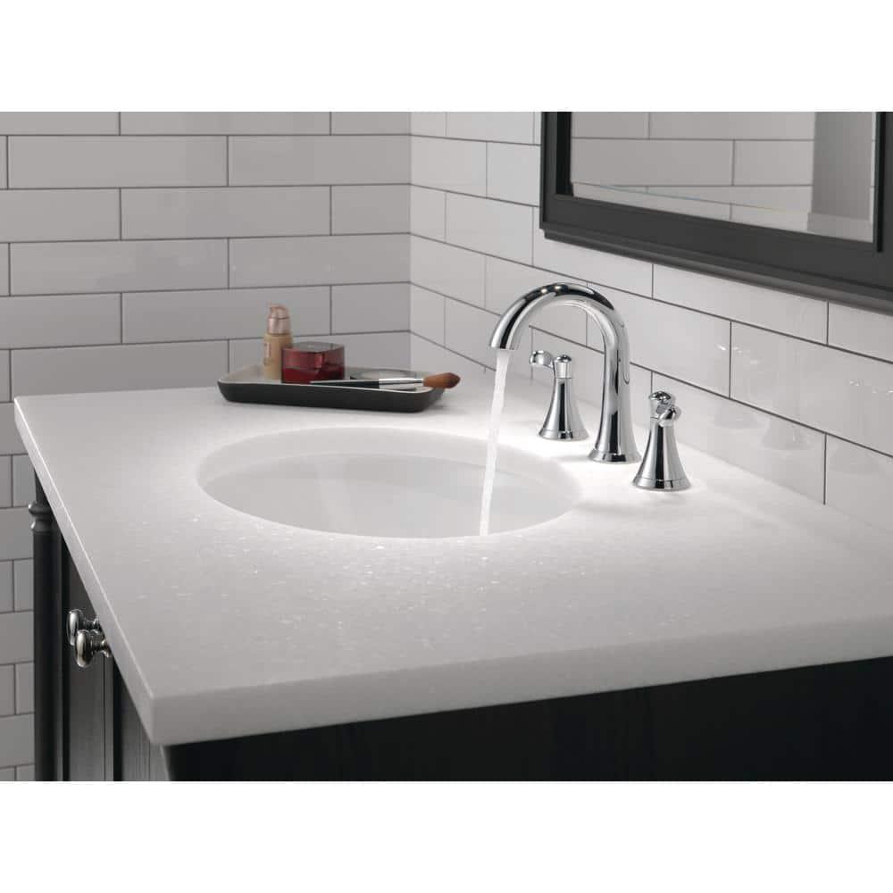 Esato Widespread Bathroom Faucet 3 Hole, 2-handle Bathroom Sink Faucet with Drain Assembly