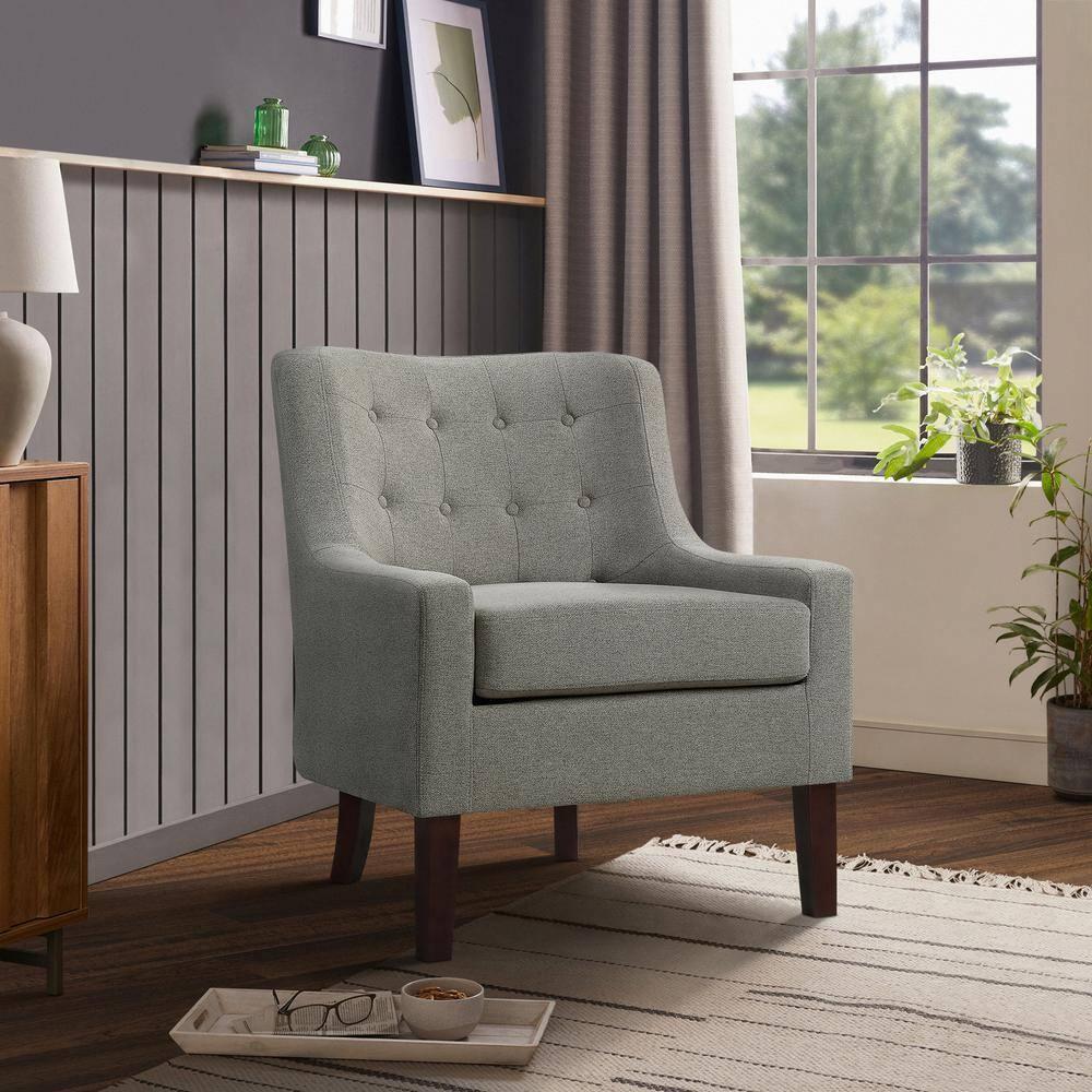 Lexicon Cairn Fabric Upholstered Accent Chair in Brown Color