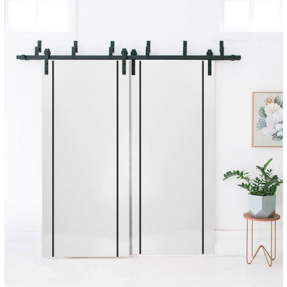 SARTODOORS Solid + Manufactured Wood Paneled Barn Door