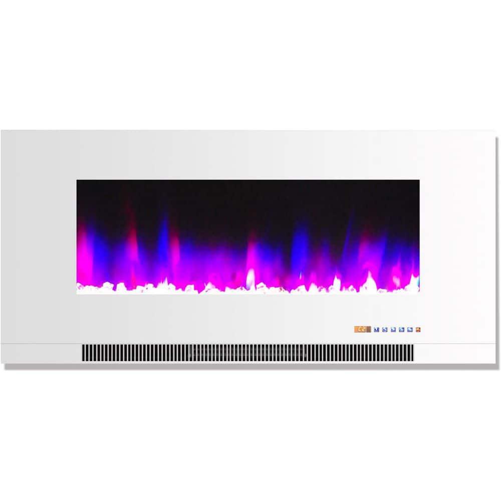 Cambridge Cambridge Wall Mount Electric Fireplace Heater with Remote Control for Indoor Use in Living Room, Bedroom, Home Office