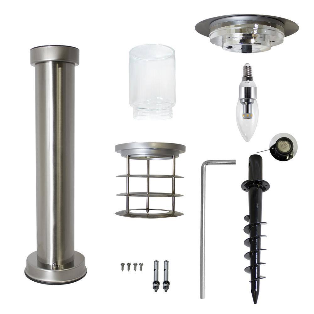 Gama Sonic Stainless Steel Solar Bollard Lamp with EZ Anchor