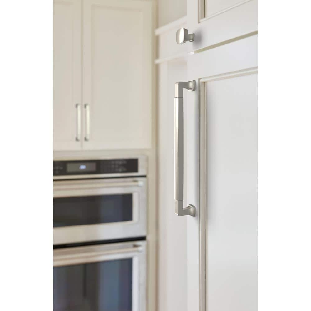 Amerock Stature 8-13/16 inch (224mm) Center-to-Center Satin Nickel Cabinet Pull