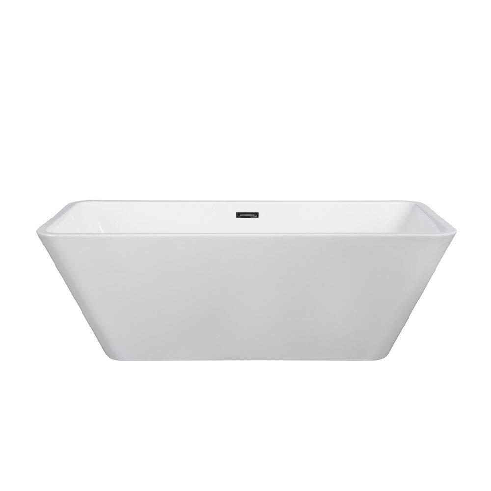 59'' x 32'' Freestanding Soaking Acrylic Bathtub