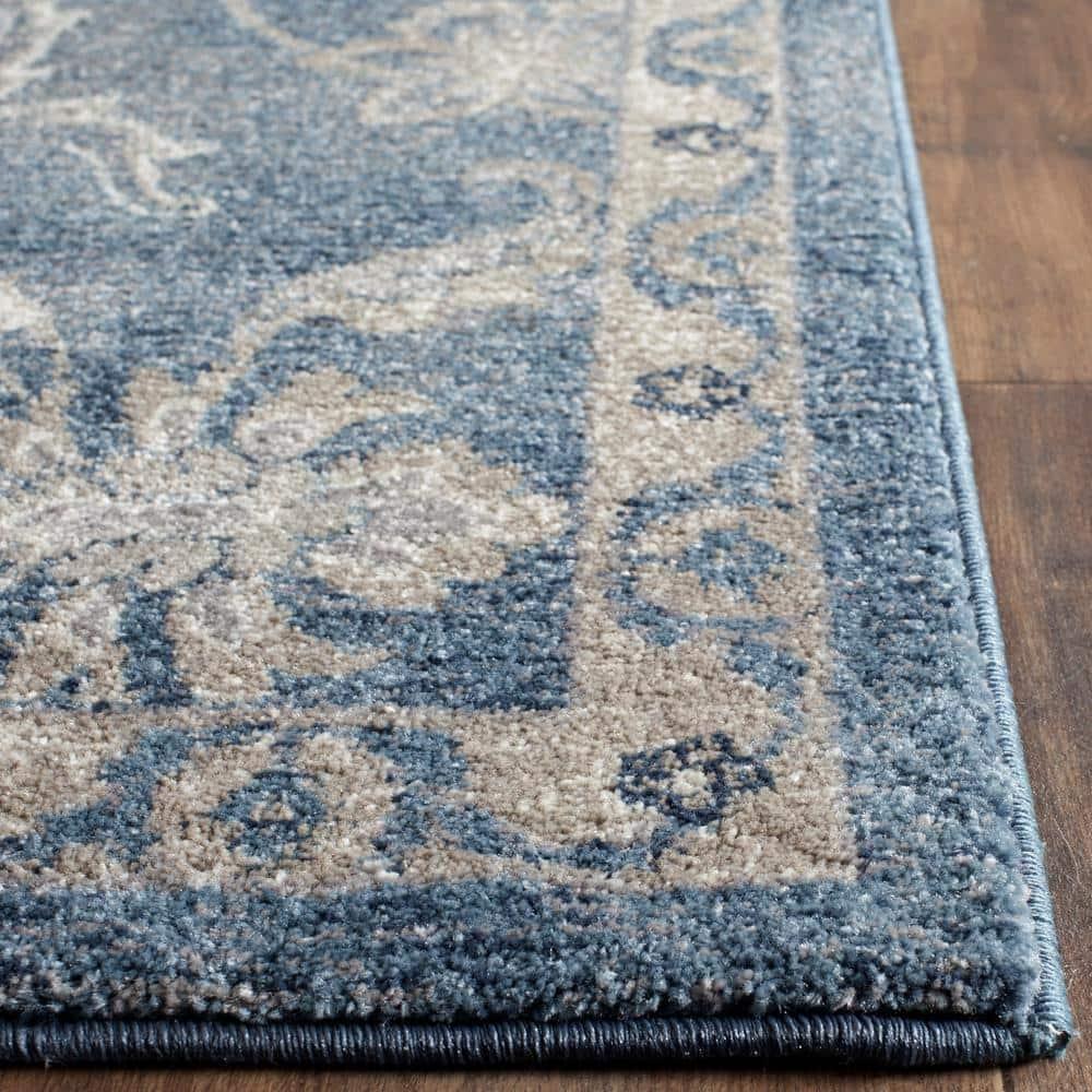 Sofia SOF386 Power Loomed Indoor Area Rug - Blue/Beige - 6'7"x9'2" - Safavieh.
