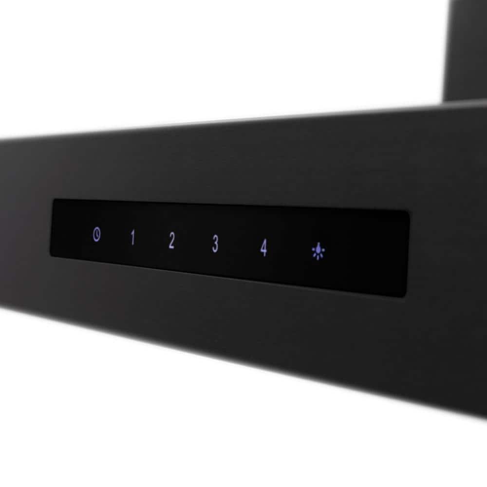 ZLINE 36 in. Convertible Vent Wall Mount Range Hood in Black Stainless Steel (BSKEN-36)