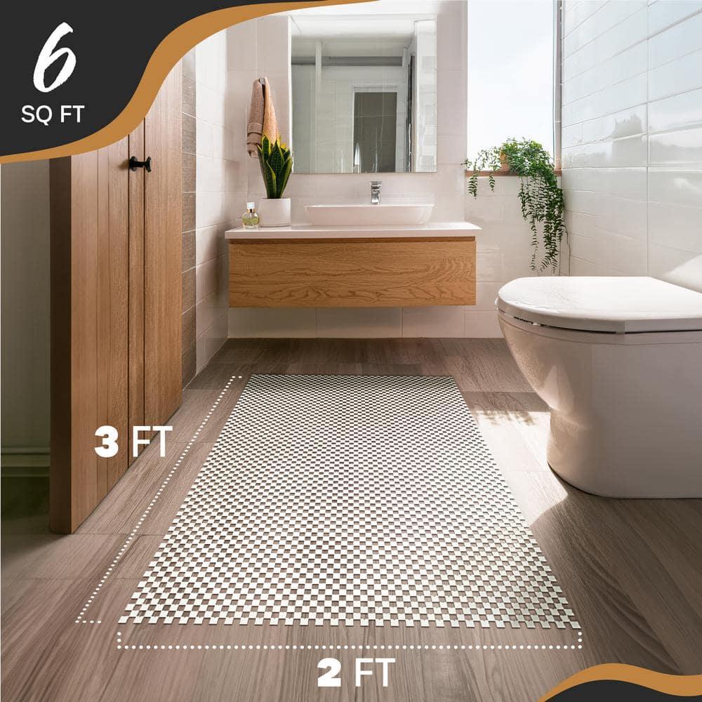 Nevlers 2 ft. x 3 ft. White Anti Slip Rug Pad for Hard Surface Flooring