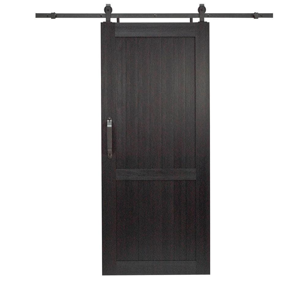 LTL Home Products Millbrooke 84'' Hollow Paneled with Installation Hardware Kit Barn Door