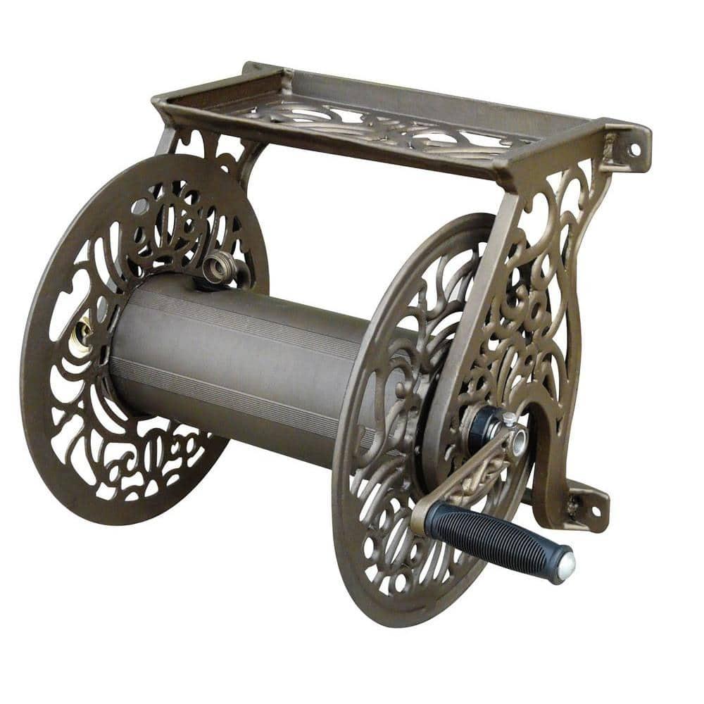 Liberty Garden LBG-704 125' Steel Decorative Garden Hose Wall Mounted Reel