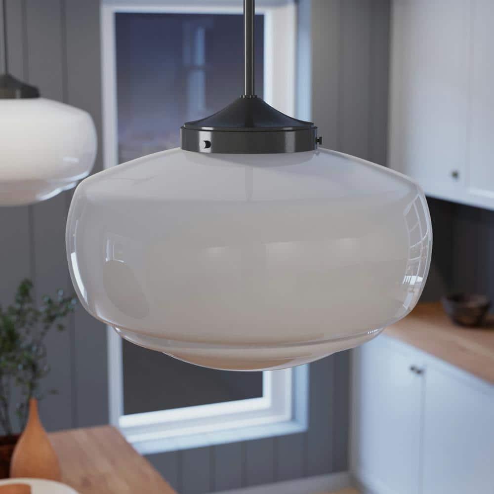 Hunter Fan Saddle Creek 1 - Light Single Schoolhouse Pendant with Glass