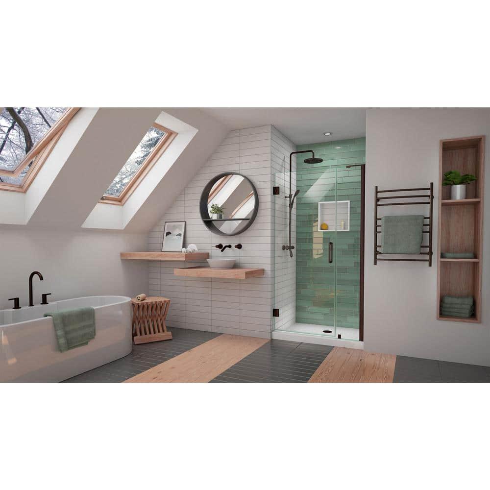 Unidoor-LS 39'' W x 72" H Hinged Frameless Shower Door with ClearMax Technology