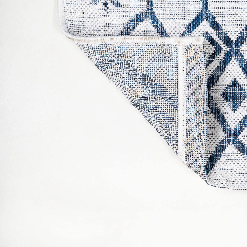 3'x5' Tokay Bohemian Styled Geometric Indoor/Outdoor Area Rug, Ivory/Blue - JONATHAN Y