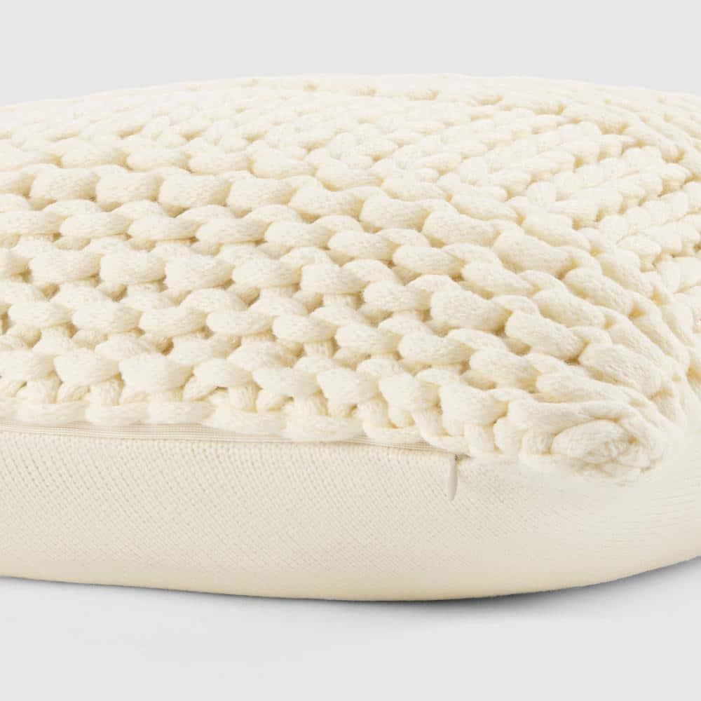 Becky Cameron Cozy Chunky Knit Acrylic Decor Throw Pillow