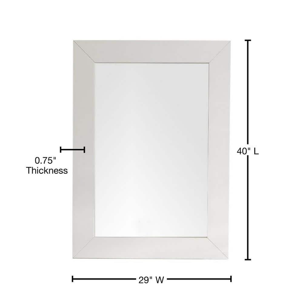 James Martin Vanities Weston 29" Rectangular Mirror, Bright White