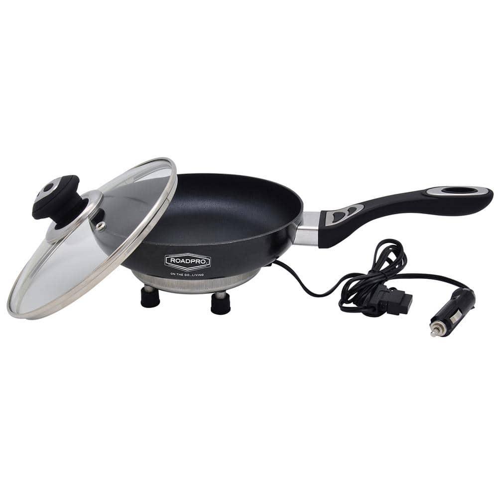 RoadPro 12 Volt Portable Electric Cooking Frying Pan w/ Non-Stick Surfaces