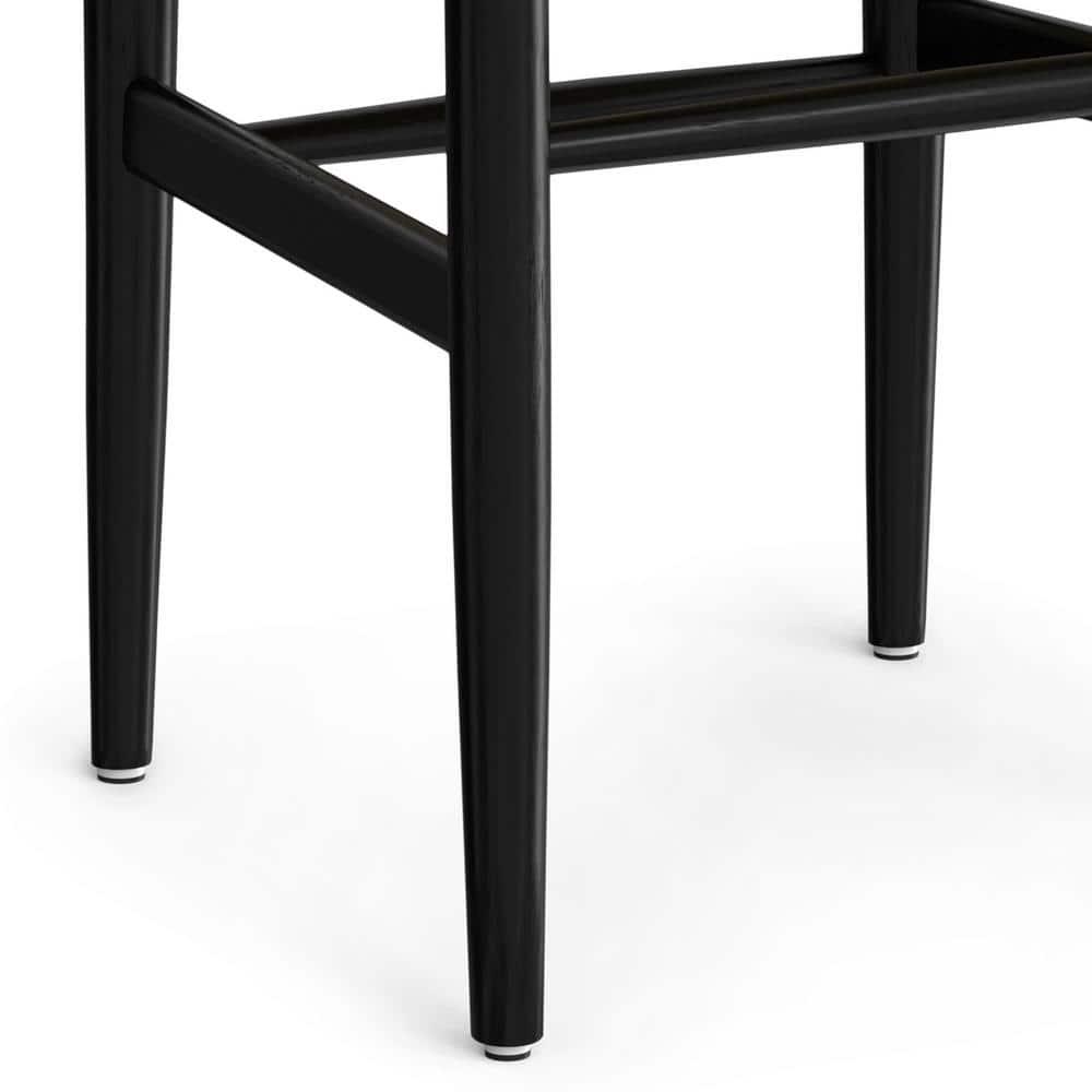 Simpli Home Chocolate Solid Wood Dining Chair with Y-Back Design in Mid-Century Modern Style (Set of 2) (Set of 2)