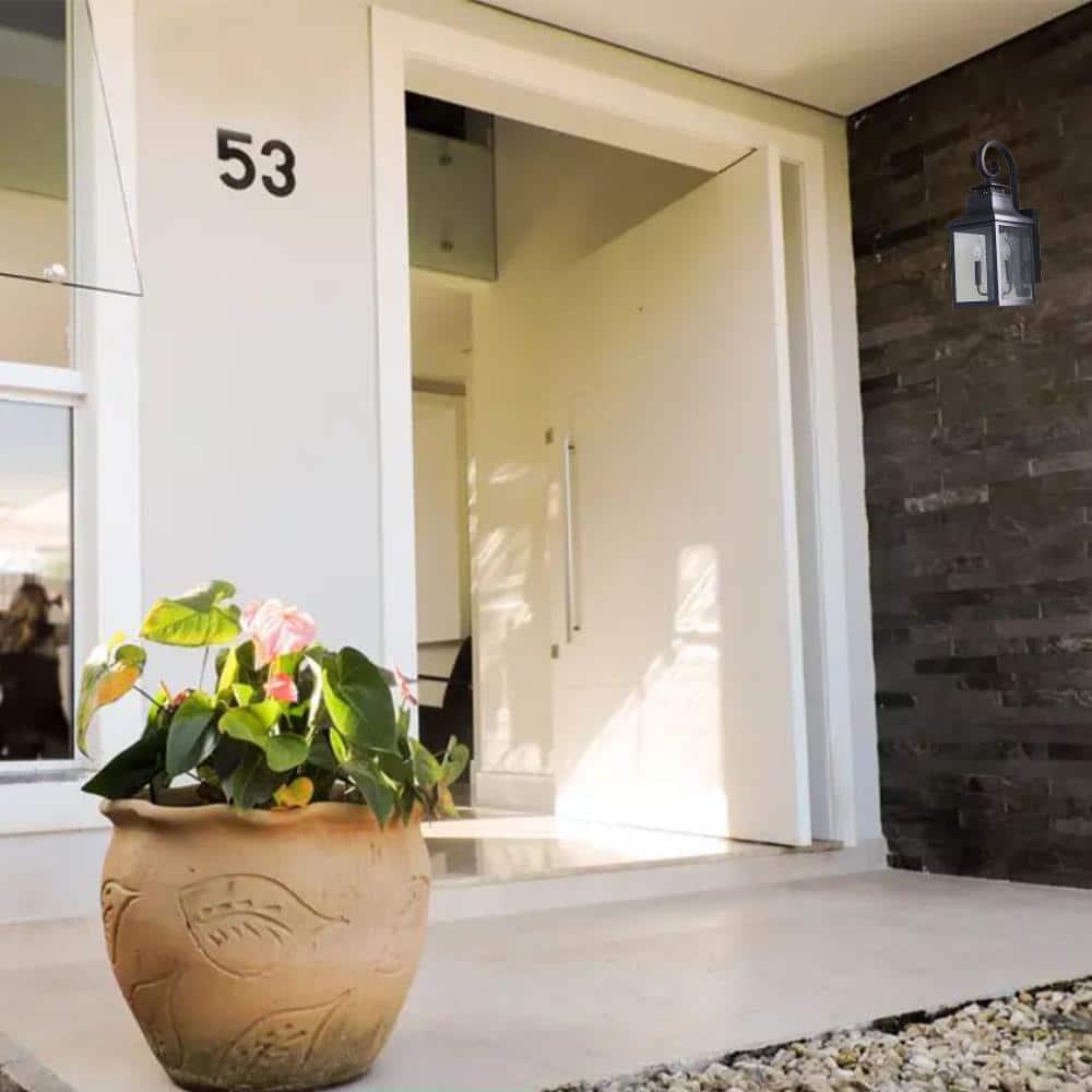 AA Warehousing ELW2283BL Exterior Wall Lighting, Black