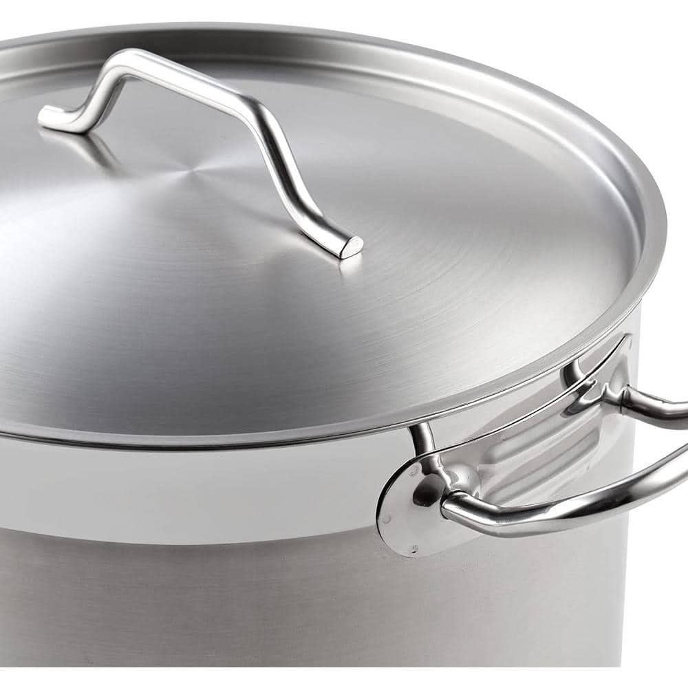 Cooks Standard Stainless Steel Stockpots, 20 Quart Professional Grade Large Stock Pot with Lid, Oven Safe Kitchen Big Pot for Cooking, Ollas de Cocina