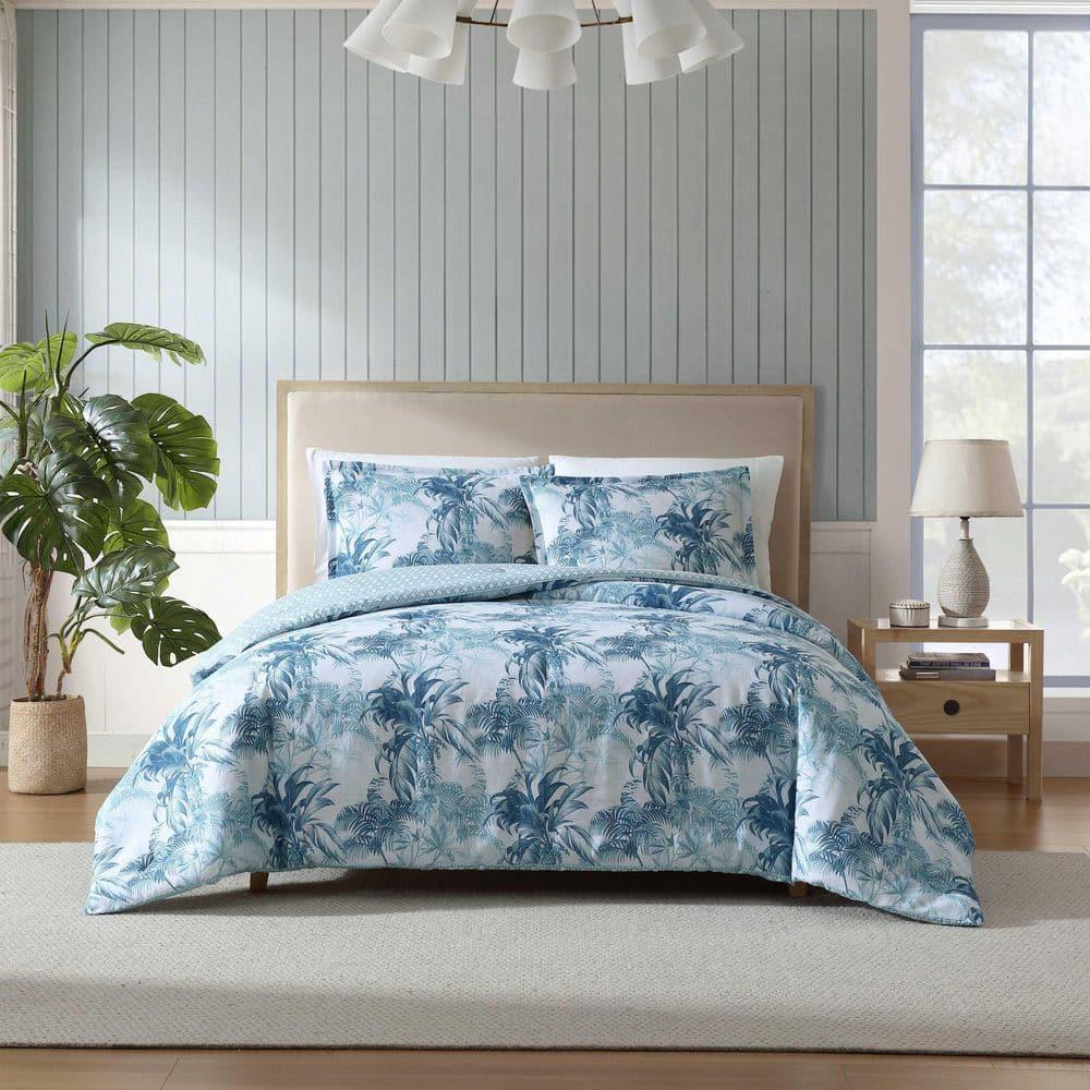 Tommy Bahama Home Tommy Bahama Legacy Palms Cotton Reversible Blue Comforter Set